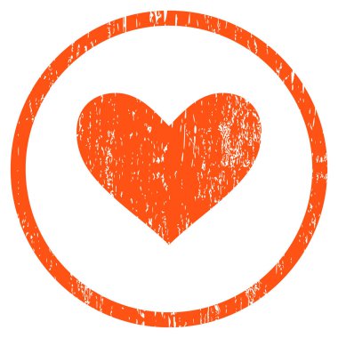 Kalp yuvarlak grenli doku simgesi seviyorum