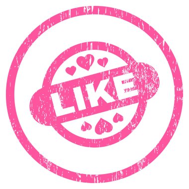 Damga mühür grenli doku simgesini yuvarlak gibi