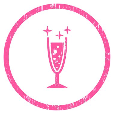 Şarap kadehi yuvarlak grenli doku simgesini ışıltı