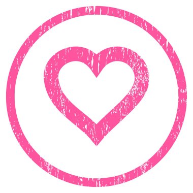 Sevgililer kalp grenli doku simgesini yuvarlak