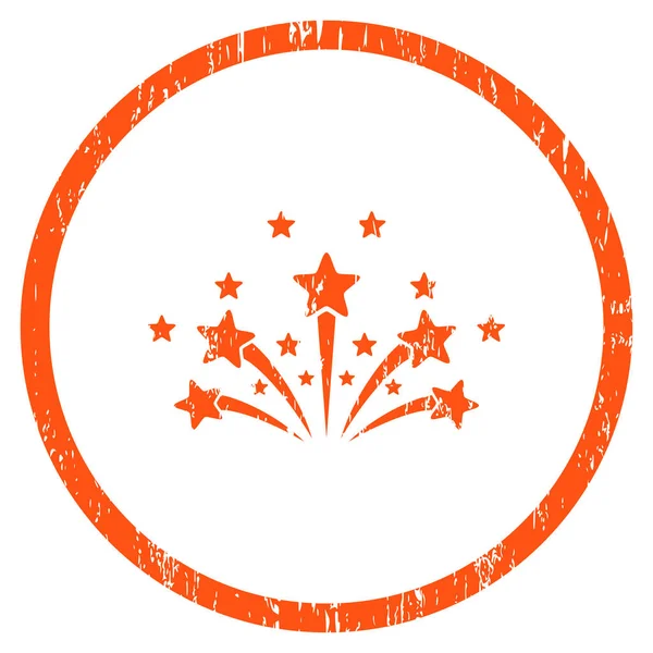 Estrella fuegos artificiales redondeados textura granulosa icono — Vector de stock