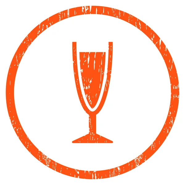 Icono de textura de grano redondeado de copa de vino — Vector de stock