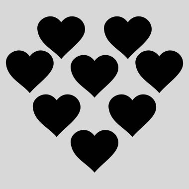 Güzel kalpler vektör simgesi