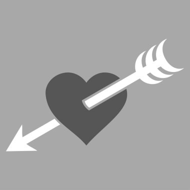 Ok kalp vektör simgesi