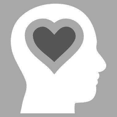 Kafa vektör simgesinde seviyorum