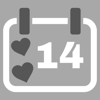 Sevgililer takvim gün vektör simgesi