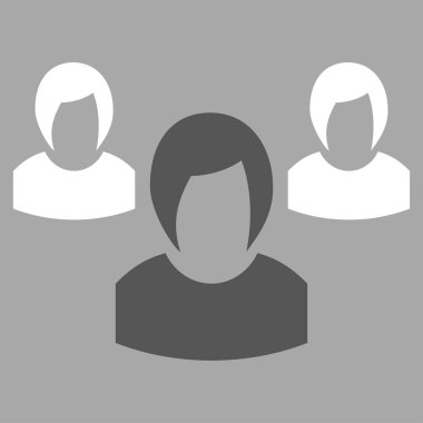 Kadın grup vektör simgesi