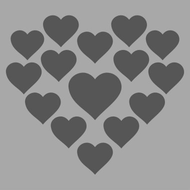 Aşk kalp şekli vektör simgesi