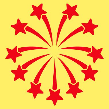 Küresel Fireworks vektör simgesi