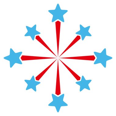 Yıldız patlaması Fireworks vektör simgesi