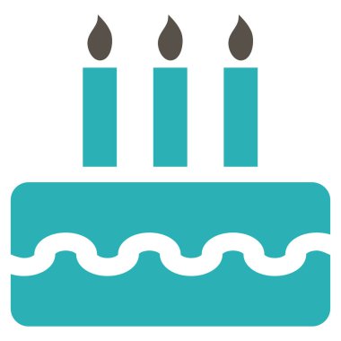 Doğum günü pastası vektör simgesi