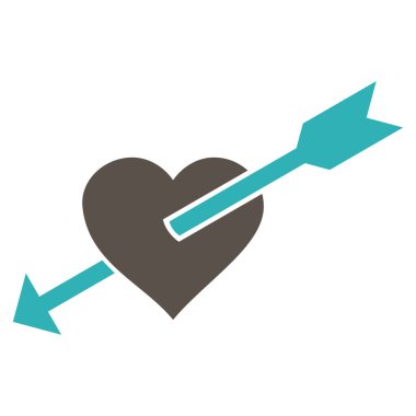 Kalp ok vektör simgesi