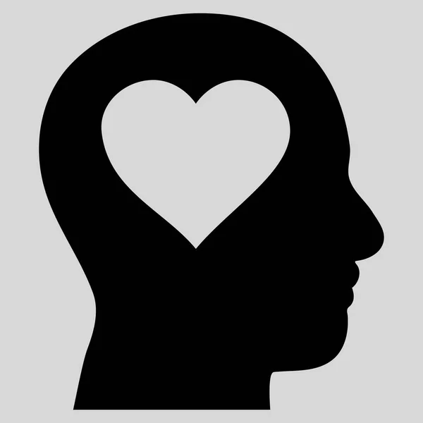 Icône vectorielle de l'amour en tête — Image vectorielle