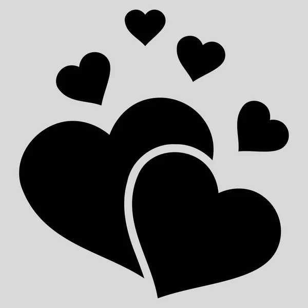 Lovely Hearts Vector Icon — Stock Vector