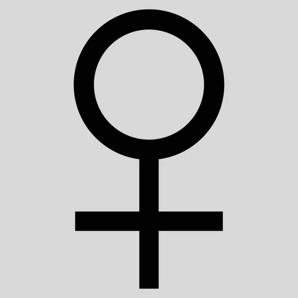 Venus símbolo femenino icono vectorial — Vector de stock