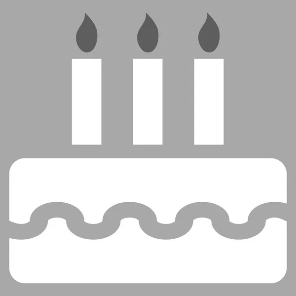 Födelsedagstårta vektor ikon — Stock vektor