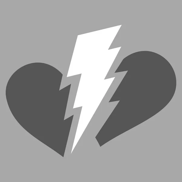 Symbol für gebrochenes Herz — Stockvektor