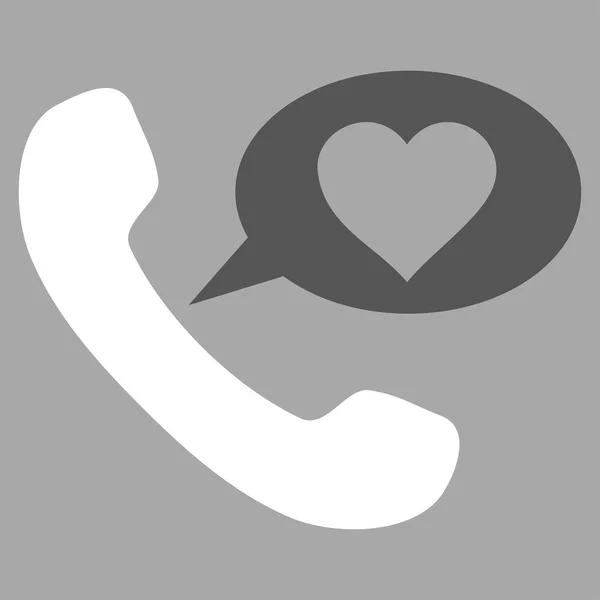 Love Phone Message Vector Icon — Stock Vector