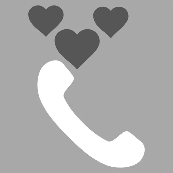 Miłość telefon wektor ikona — Wektor stockowy
