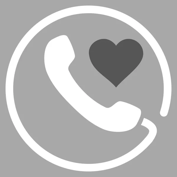 Liefde telefoonpictogram Vector — Stockvector