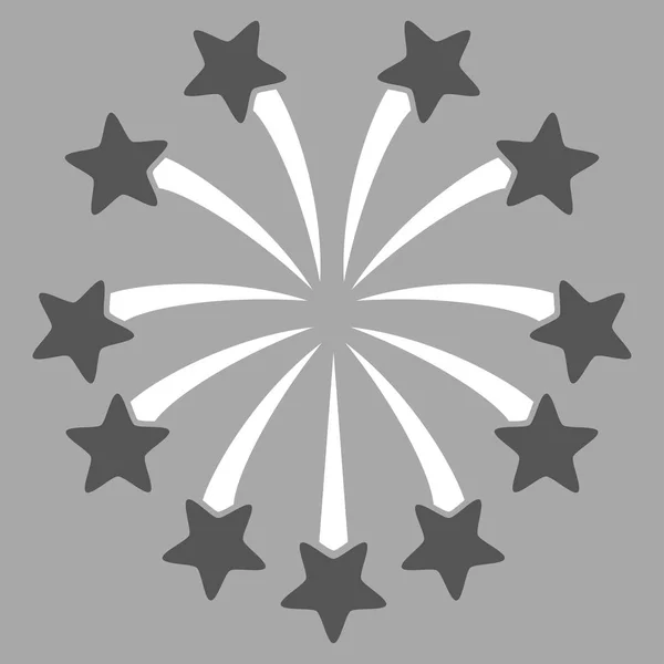 Icono vectorial de fuegos artificiales esféricos — Vector de stock