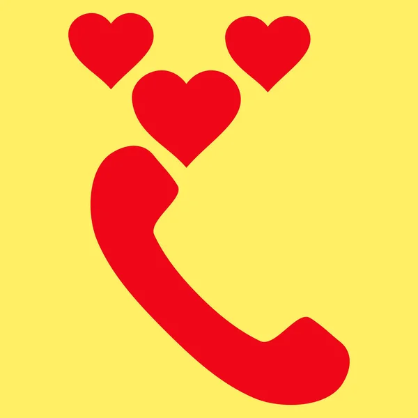 Amor Telefone Chamada Vector Ícone —  Vetores de Stock