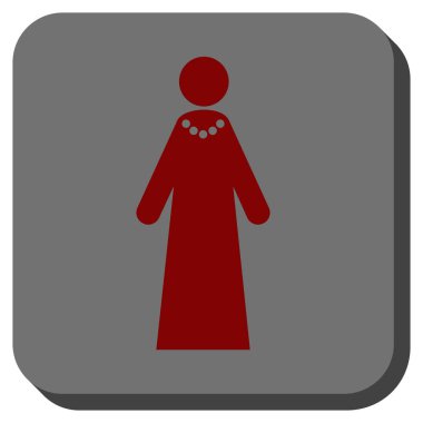 Gelin yuvarlak kare düğme