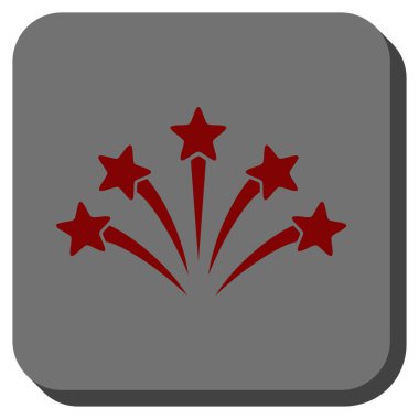 Havai fişek patlama yuvarlak kare düğme