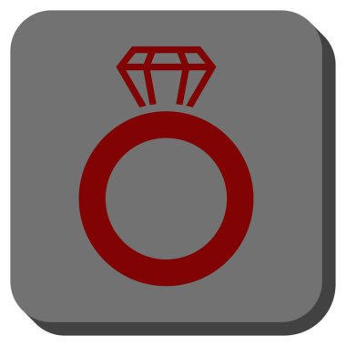 Mücevher yüzük yuvarlak kare düğme