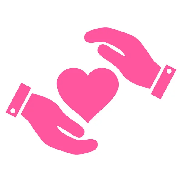 Miłość serca opieki ręce wektor ikona — Wektor stockowy