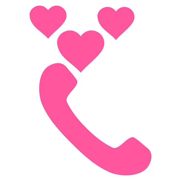 Love Phone Call Vector Icon — Stock Vector