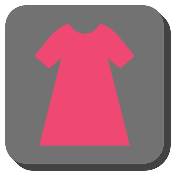 Robe Femme arrondie bouton carré — Image vectorielle