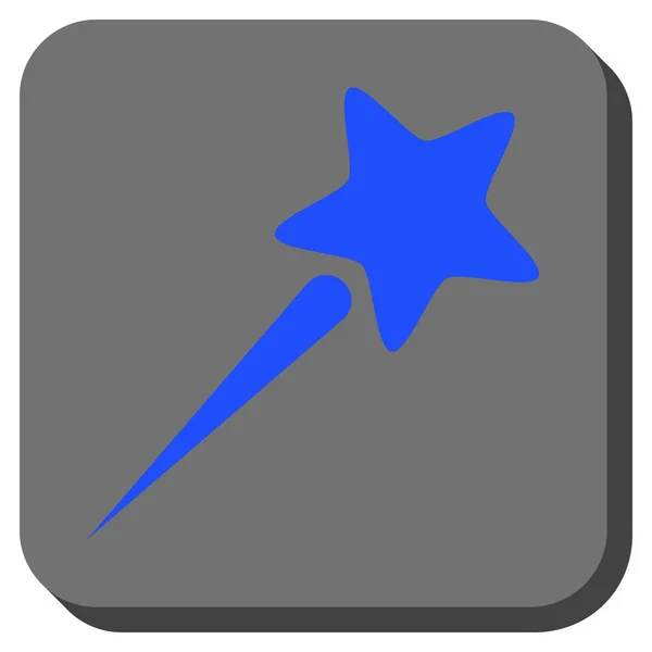 Flying Star Redondeado Botón cuadrado — Archivo Imágenes Vectoriales