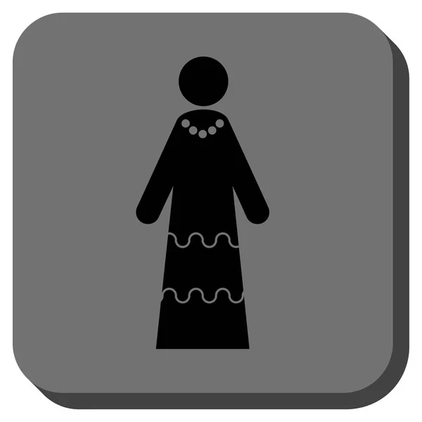 Botón cuadrado redondeado de novia — Archivo Imágenes Vectoriales