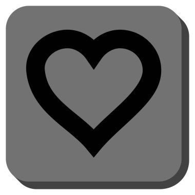 Sevgililer kalp kare düğme yuvarlak