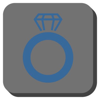 Mücevher yüzük yuvarlak kare düğme