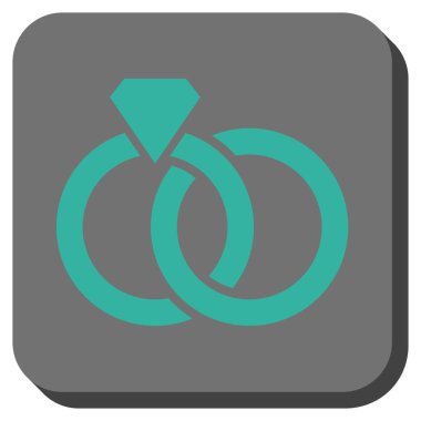 Alyans yuvarlak kare düğme