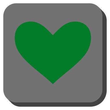 Aşk kalp kare düğme yuvarlak