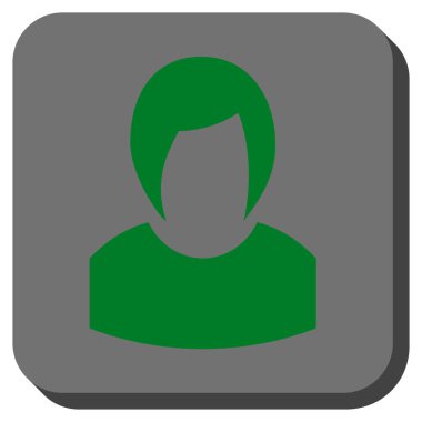 Kadın profili yuvarlak kare düğme