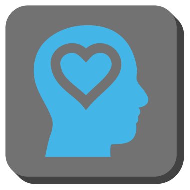 Kafa aşık yuvarlak kare düğme