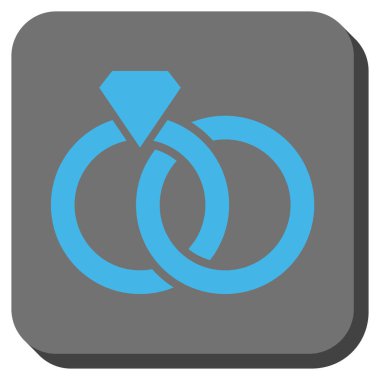 Alyans yuvarlak kare düğme