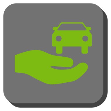 Araba hediye el yuvarlak kare düğme