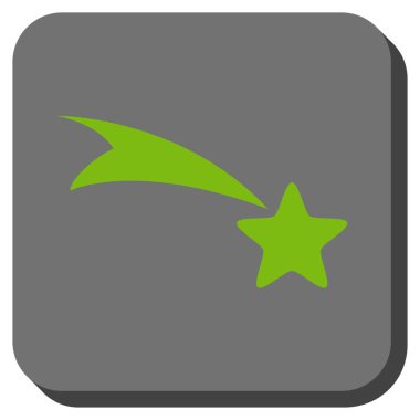 Kayan yıldızı yuvarlak kare düğme