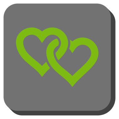 Bağlantılı kupa yuvarlak kare düğme