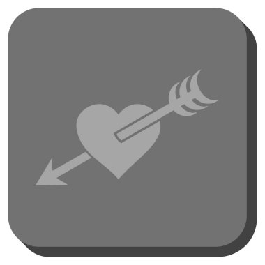 Ok kalp kare düğme yuvarlak