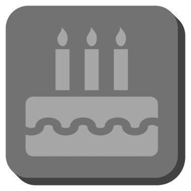 Doğum günü pastası yuvarlak kare düğme