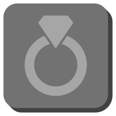 Elmas yüzük yuvarlak kare düğme