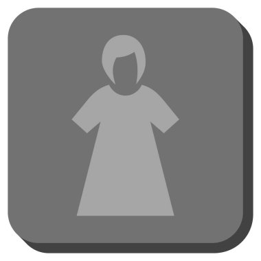 Bayan şekil kare düğme yuvarlak