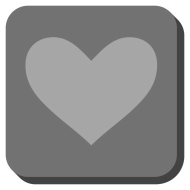 Aşk kalp kare düğme yuvarlak