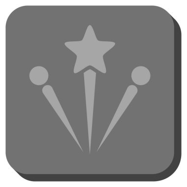 Selam Fireworks yuvarlak kare düğme